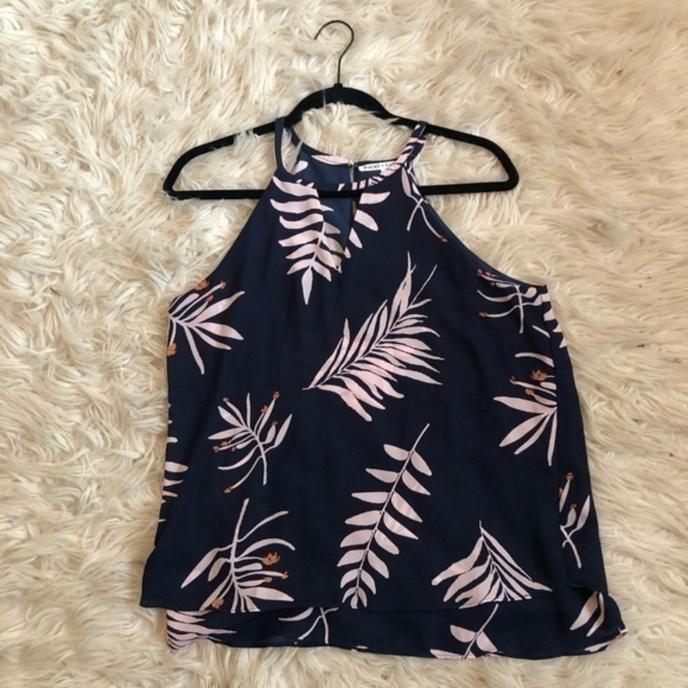 Violet + Claire blue and pink tank sz medium